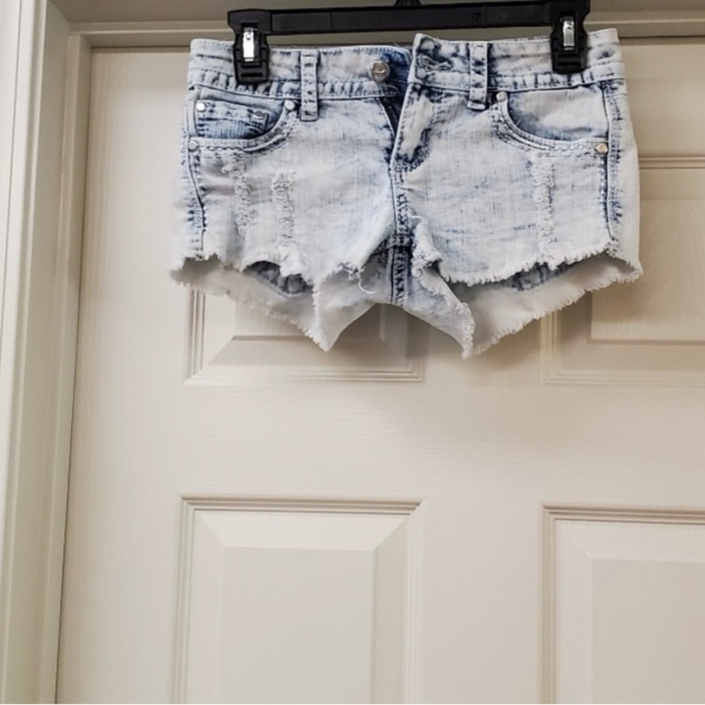 Almost Famous Light Blue Jean Shorts are a junior size 1.